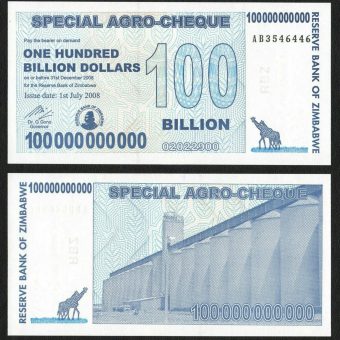 Zimbabwe 100 Billion Dollars Special Agro-Cheque